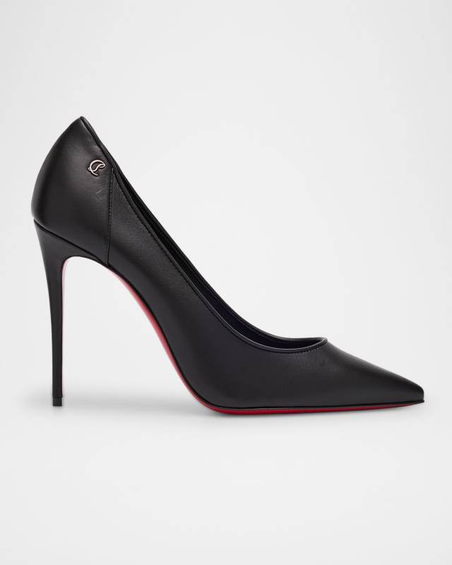 Sporty Kate Leather Red Sole Pumps